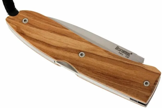 Couteau pliant LionSteel Opera manche 10cm lacet + étui