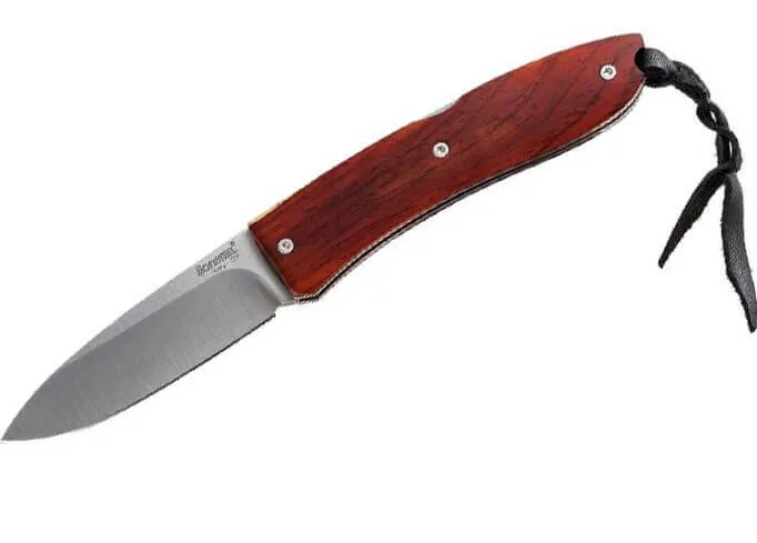 Couteau pliant LionSteel Opera manche 10cm lacet + étui
