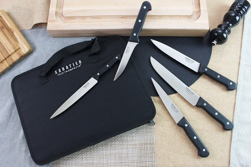 Mallette extra plate 5 couteaux de boucher Sabatier Trompette Universal