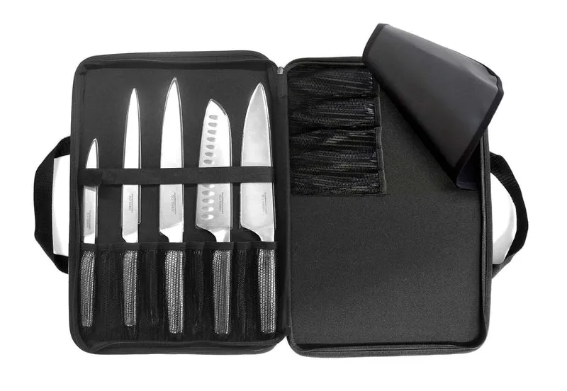 Mallette extra plate 5 couteaux de cuisine Sabatier Trompette Asean tout inox