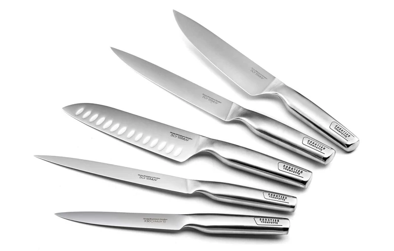 Mallette extra plate 5 couteaux de cuisine Sabatier Trompette Asean tout inox