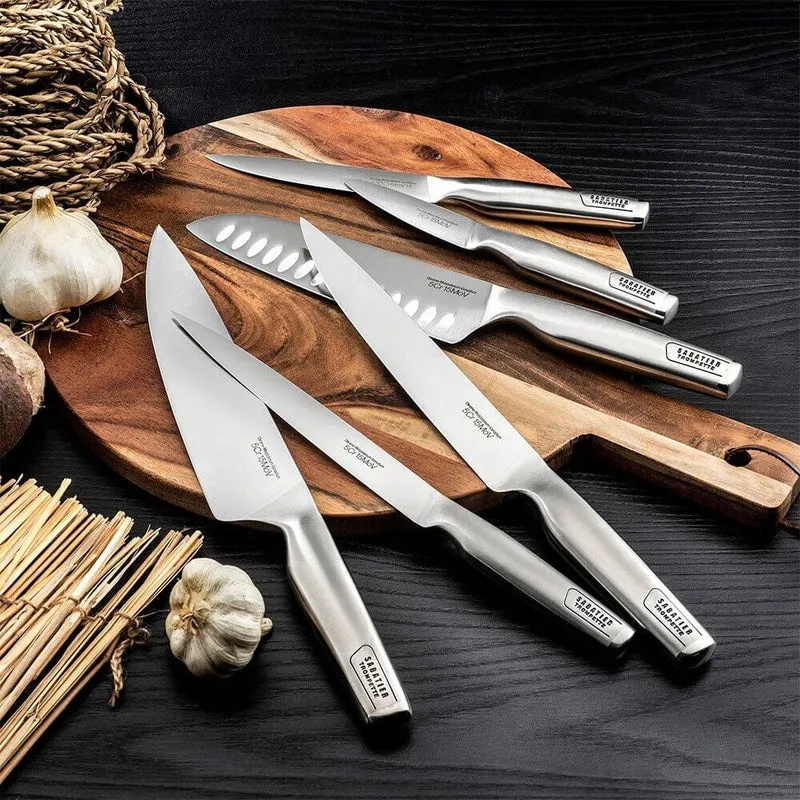 Mallette extra plate 5 couteaux de cuisine Sabatier Trompette Asean tout inox