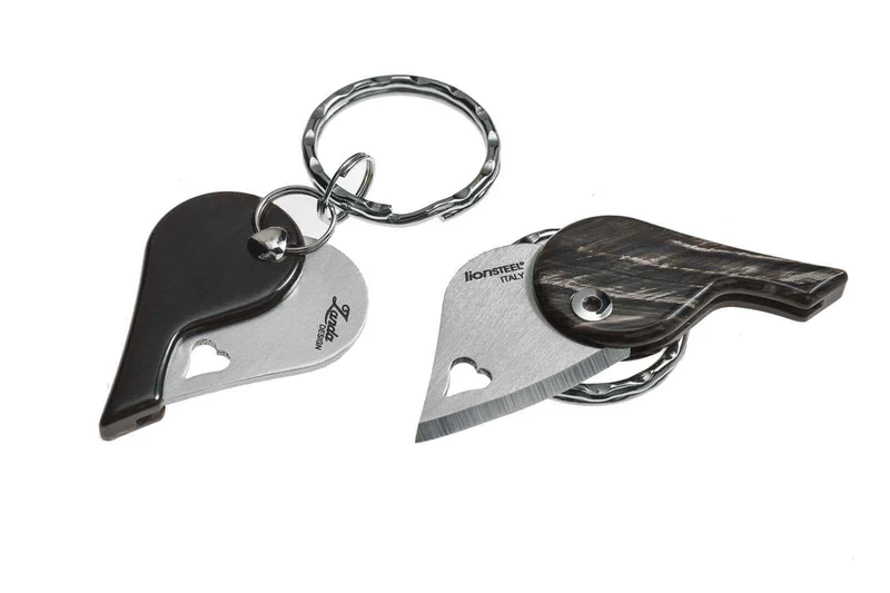 Couteau pliant porte-clés coeur LionSteel LionBeat 4.5cm