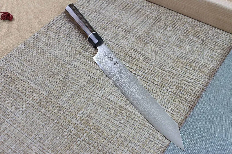Couteau sujihiki japonais Kanetsugu Zuiun acier SPG2 damas 24cm
