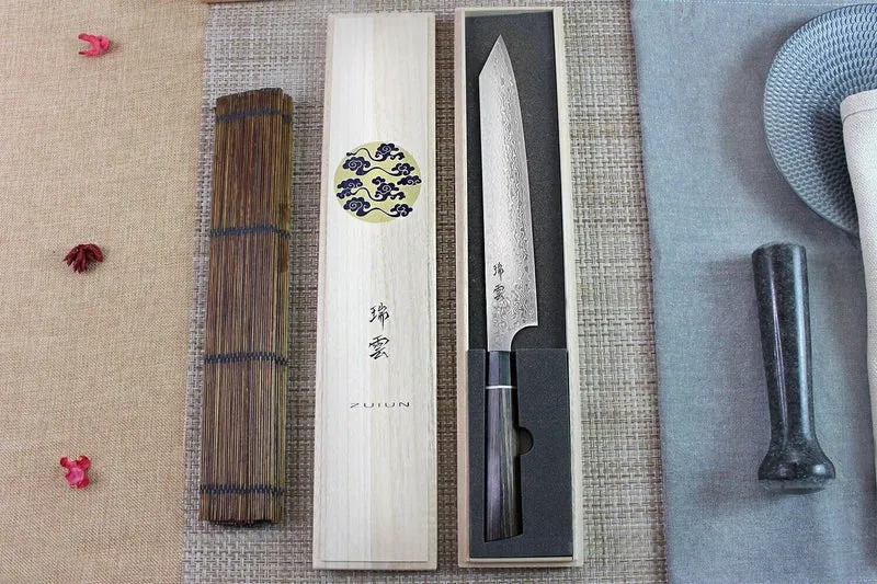 Couteau sujihiki japonais Kanetsugu Zuiun acier SPG2 damas 24cm