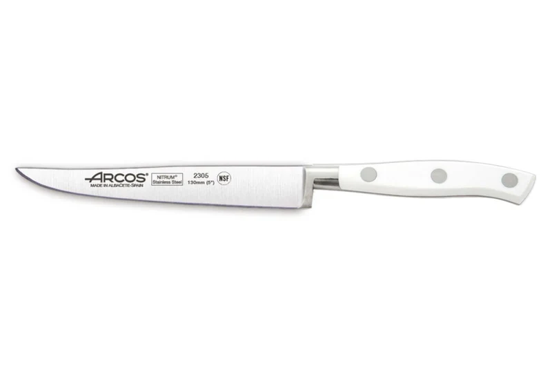 Couteau à steak forgé Riviera White Arcos lame 13cm acier NITRUM®