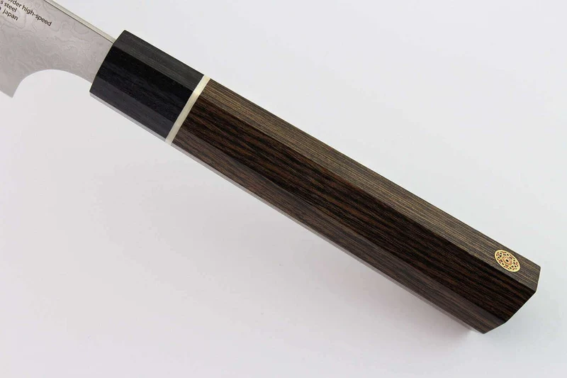 Couteau santoku japonais Kanetsugu Zuiun acier SPG2 damas 18cm