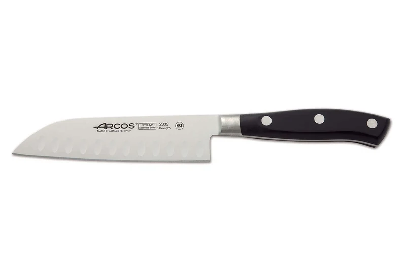 Couteau Santoku alvéolé Riviera Arcos forgé lame 14cm