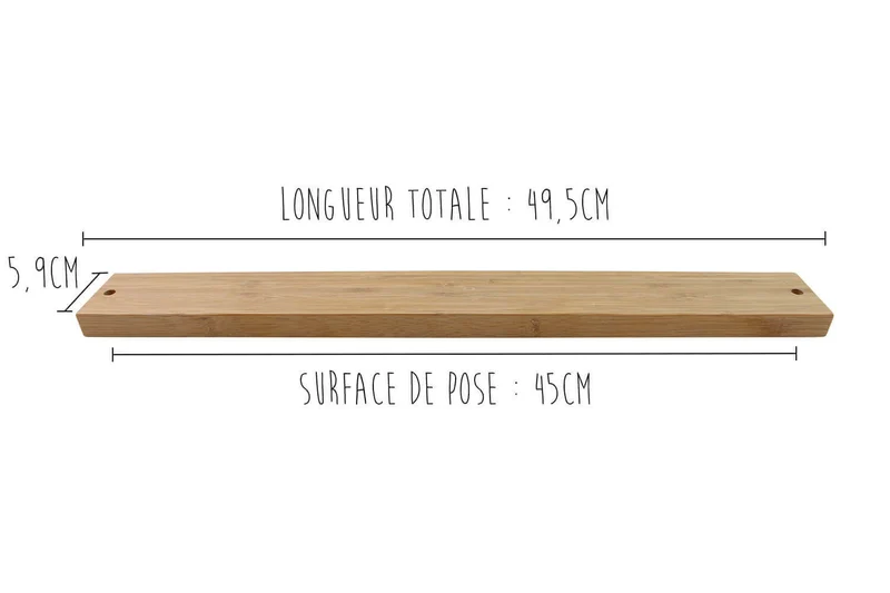 Barre aimantée Yaxell 45cm en bambou