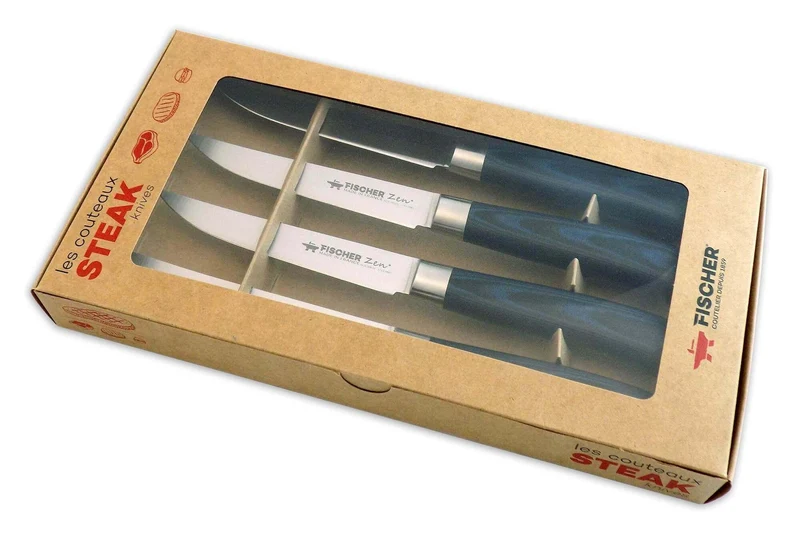 Set de 4 couteaux à steak pro Fischer ZEN extrême dureté