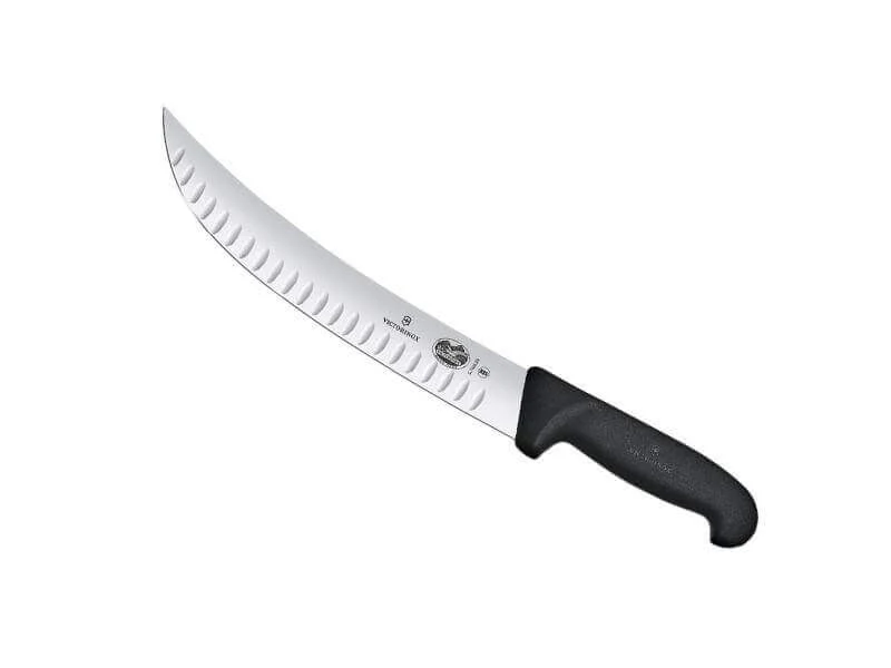 Couteau à abattre/boucher Victorinox Fibrox lame alvéolée dos renversé