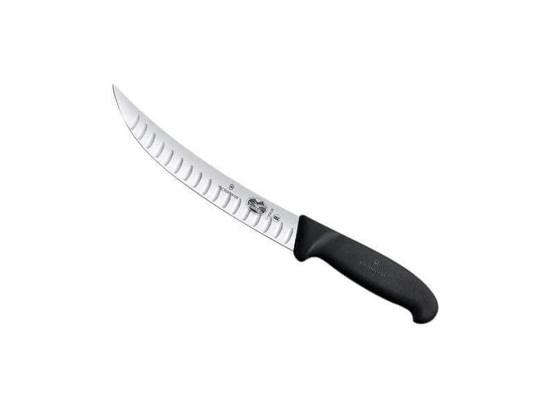 Couteau à abattre/boucher Victorinox Fibrox lame alvéolée dos renversé étroite