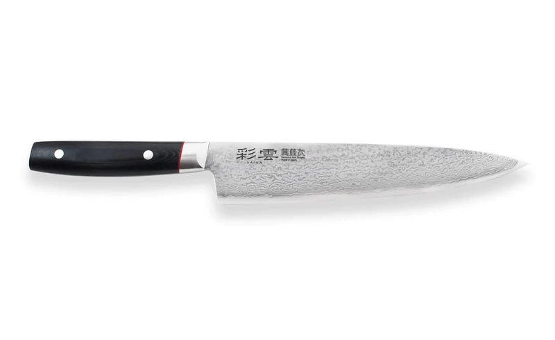 Couteau de chef japonais Kanetsugu Saiun 23cm damas 65 couches
