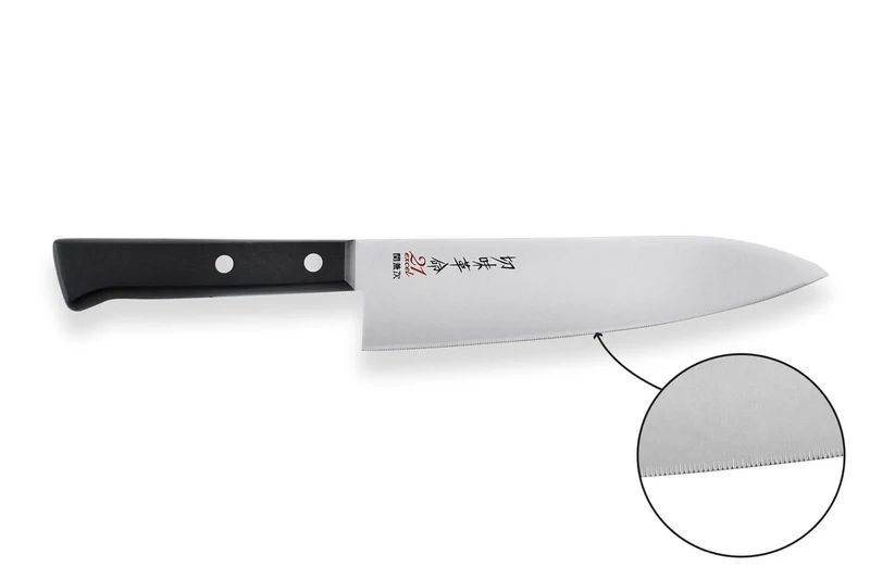 Couteau de chef japonais Kanetsugu Rev 21 lame 18cm micro dentée