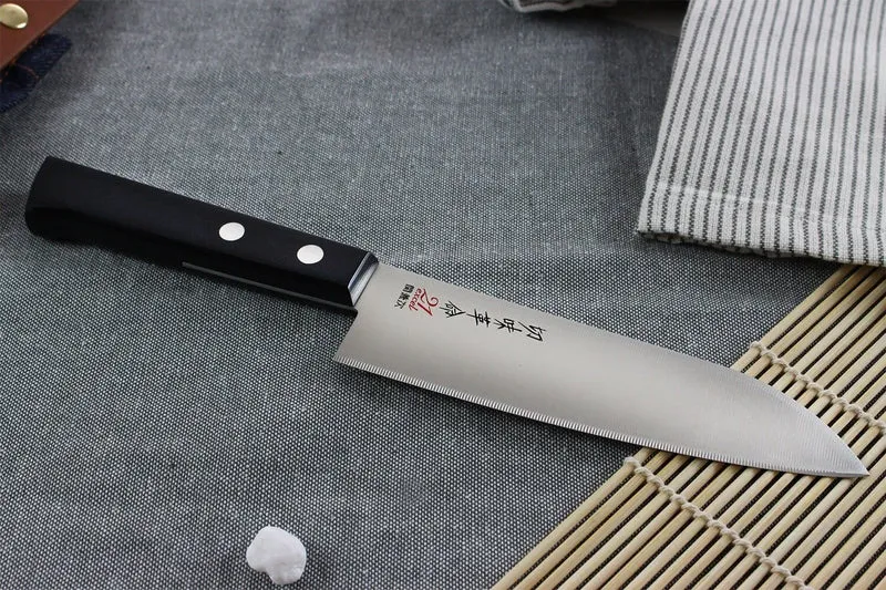 Couteau santoku japonais Kanetsugu Rev 21 lame 13.5cm micro dentée