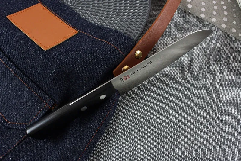 Couteau santoku japonais Kanetsugu Rev 21 lame 13.5cm micro dentée