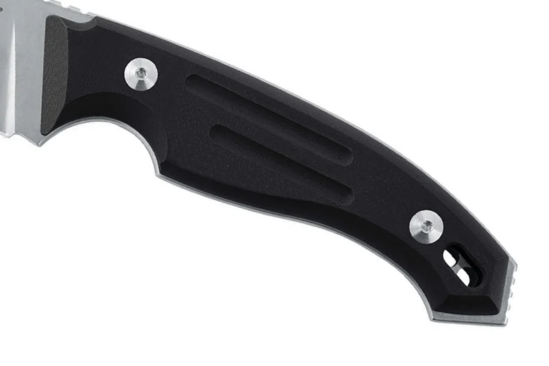 Couteau Fox Octopus Vulgaris FX.510 lame 11,5cm manche G10 noir + étui en cuir