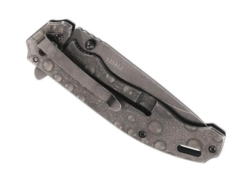 Couteau pliant Herbertz Top Collection 532412 manche 12cm gouttes stonewashed + coffret