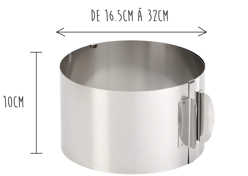 Cercle à gâteaux extensible Gefu Tondo XXL hauteur 10cm