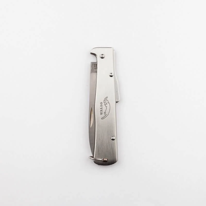 Couteau pliant OTTER Mercator lame acier inox manche acier 11cm
