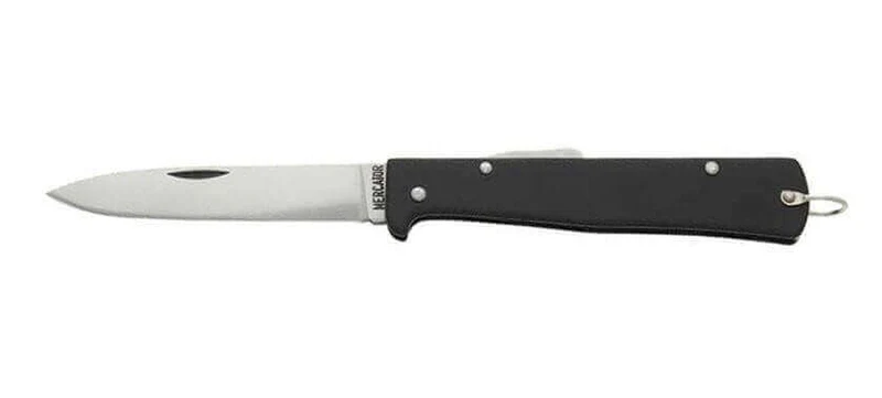 Couteau pliant OTTER Mercator lame acier inox manche métal noir 11cm