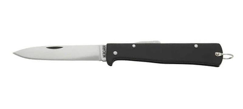 Couteau pliant OTTER Mercator lame acier carbone manche métal noir 11cm