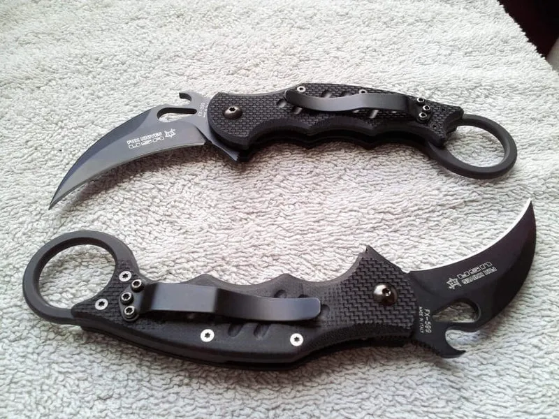 Couteau pliant FOX Military FX.479 Karambit manche G10 noir 11.5cm
