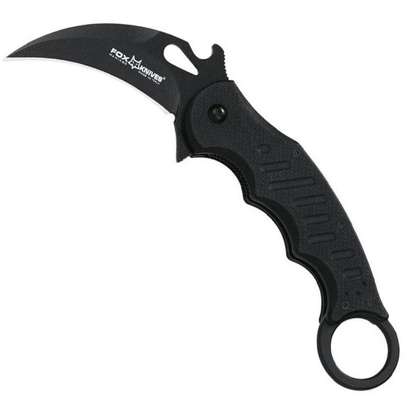 Couteau pliant FOX Military FX-599 Karambit manche G10 noir 10cm