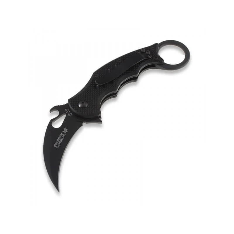 Couteau pliant FOX Military FX-599 Karambit manche G10 noir 10cm