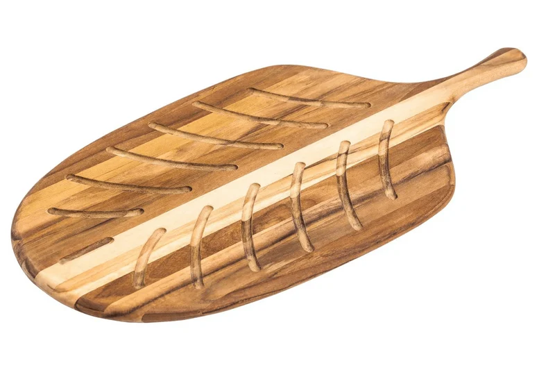 Planche à pain Teak Haus Canoe Collection en Teck écologique 48x9cm