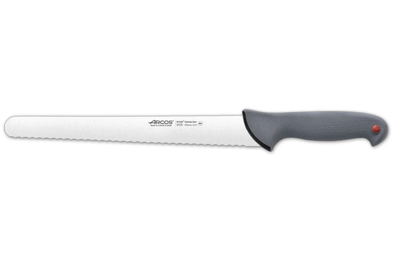 Couteau à génoise professionnel Arcos Colour Prof semi flexible dentelé 30cm