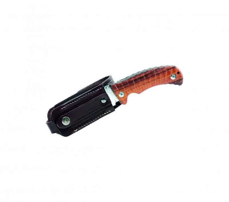 Couteau pliant de chasse FOX PRO Hunter FX-130 manche 12cm bois du désert