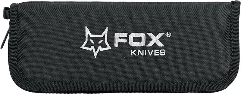 Couteau pliant Ansø FOX Fx-302 G10 manche noir 12cm ondulé + étui