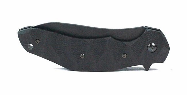 Couteau pliant Ansø FOX Fx-302 G10 manche noir 12cm ondulé + étui