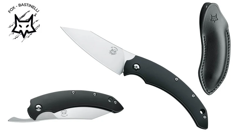 Couteau pliant FOX Bastinelli FX-518B noir Compact Dragotac 11cm + étui