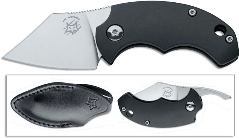 Couteau pliant FOX Bastinelli FX-519B BB Drago noir 6,5cm + étui