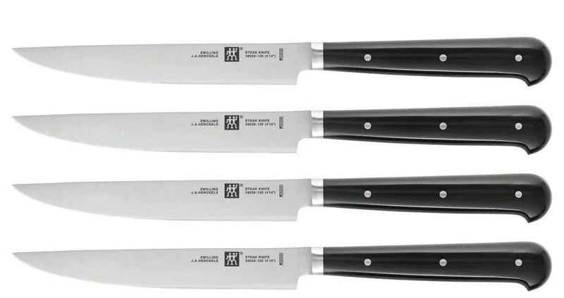 Coffret de 4 couteaux à steak Zwilling lames lisses 12cm
