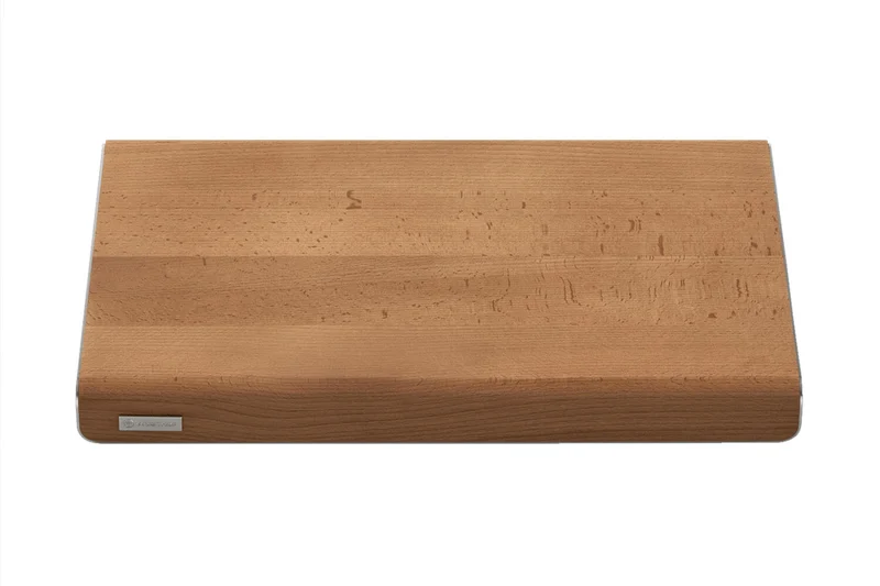 Planche à découper Wüsthof en hêtre et inox 40x25x4cm