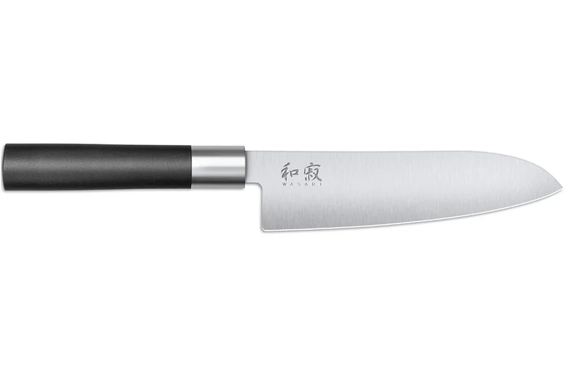 Bloc en chêne avec 8 couteaux japonais Kai Wasabi Black