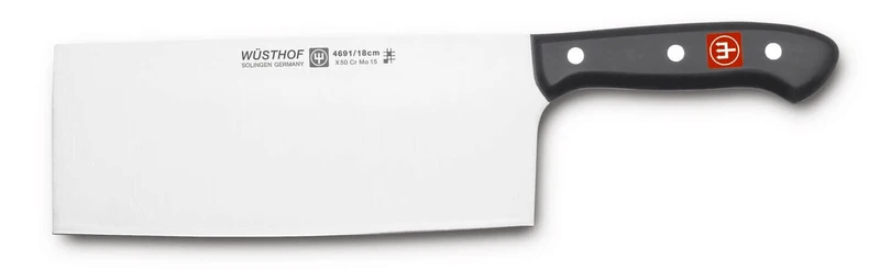 Coffret 3 pièces Wusthof Gourmet couteau de chef chinois + santoku + ciseaux