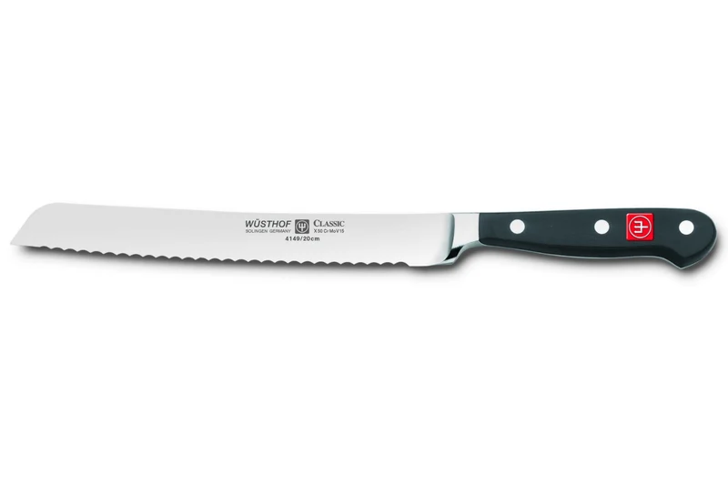 Bloc cuisine Wusthof Classic noir 7 pièces - 5 couteaux + 1 fusil et une paire de ciseaux