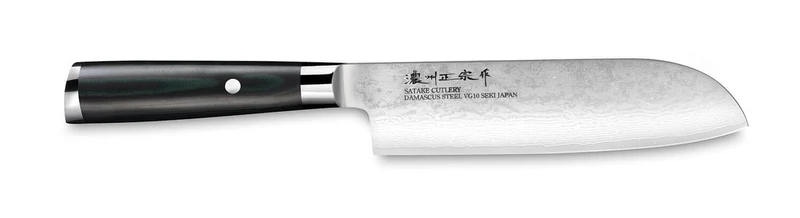 Couteau santoku japonais Satake Cutlery Helios 17cm damas 69 couches