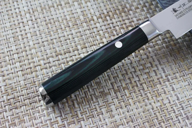 Couteau santoku japonais Satake Cutlery Helios 17cm damas 69 couches