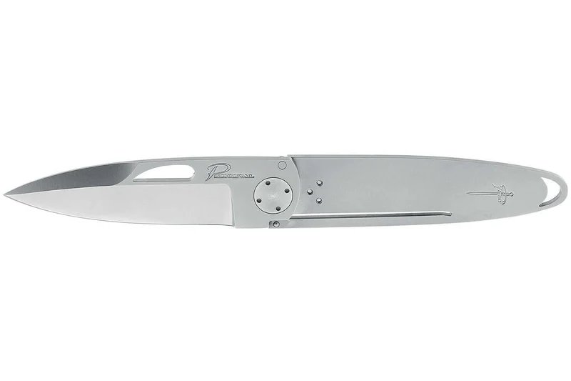 Couteau pliant Perceval Le T45 manche 10,5 cm tout inox