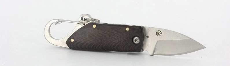 Mini couteau pliant Herbertz 201505 manche bois japonais 5cm avec mousqueton