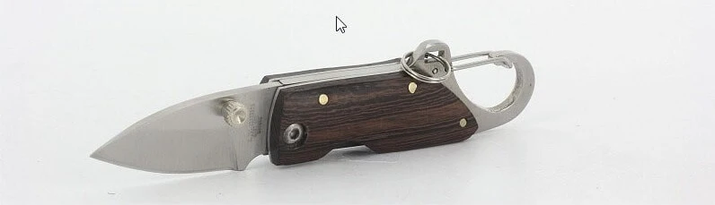 Mini couteau pliant Herbertz 201505 manche bois japonais 5cm avec mousqueton