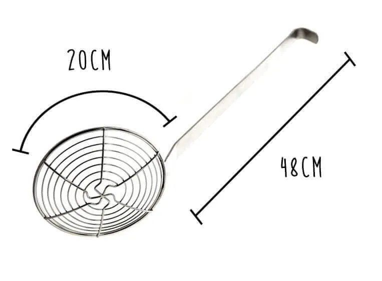 Ecumoire à friture en inox - Diamètre 20cm