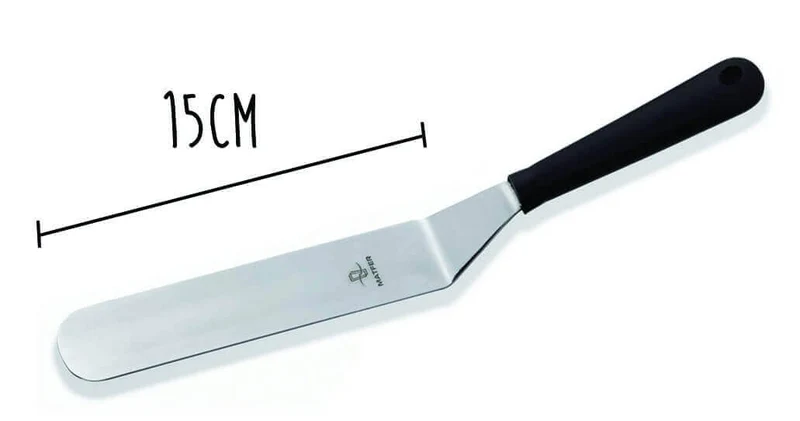 Spatule coudée flexible professionnelle Matfer acier inox 15cm