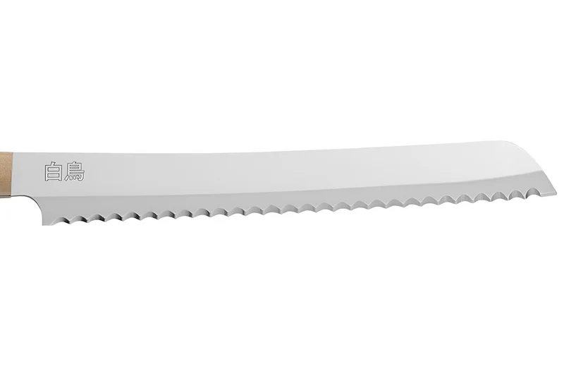 Couteau à pain Due Cigni Hakucho dentelé 21cm manche olivier