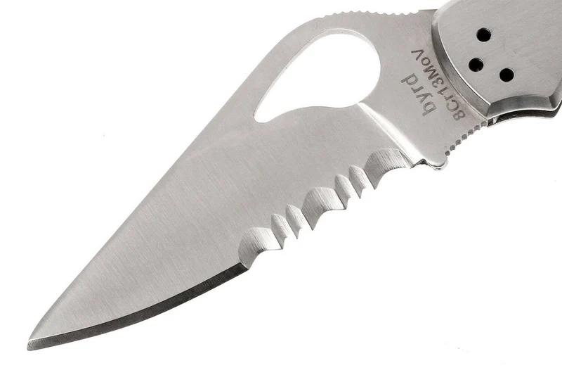 Couteau pliant Spyderco BYRD Meadowlark 2 à dents tout inox 10cm